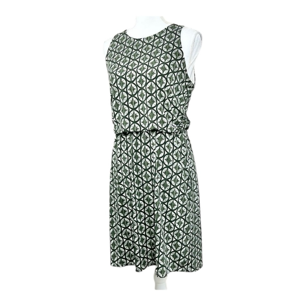 Ann Taylor Factory Green & White Print Stretch Tank Dress Size Small - Picture 4 of 5
